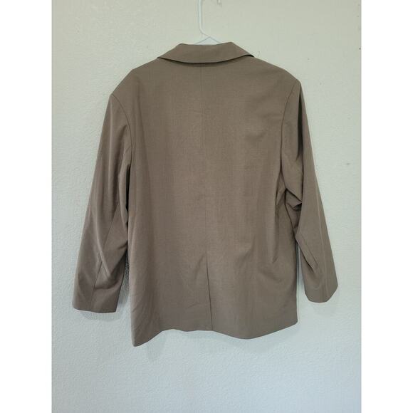 Noisy May Women's Blazer size Medium Light Grey Milla Lapel Collar Back Slit #16 - Picture 4 of 7